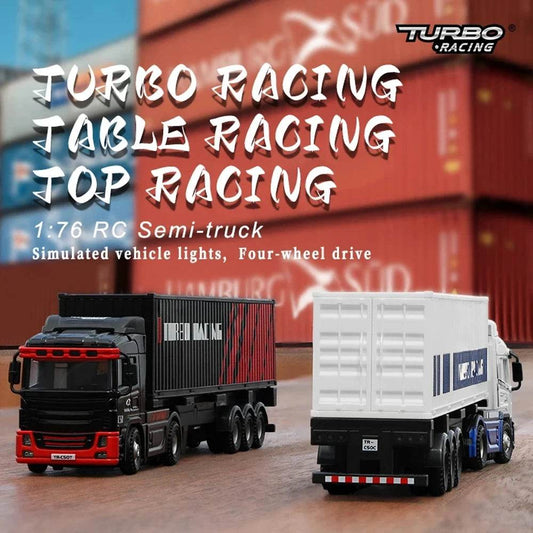RC 1:76 RC C50 Semi-Truck with LED Lights & Pro Steering - Turbo Racing - ToylandEU