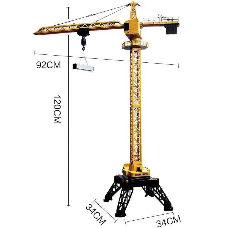  RC 12-Channel Remote-Control Alloy Tower Crane with Wireless Charging Fun -  ToylandEU™