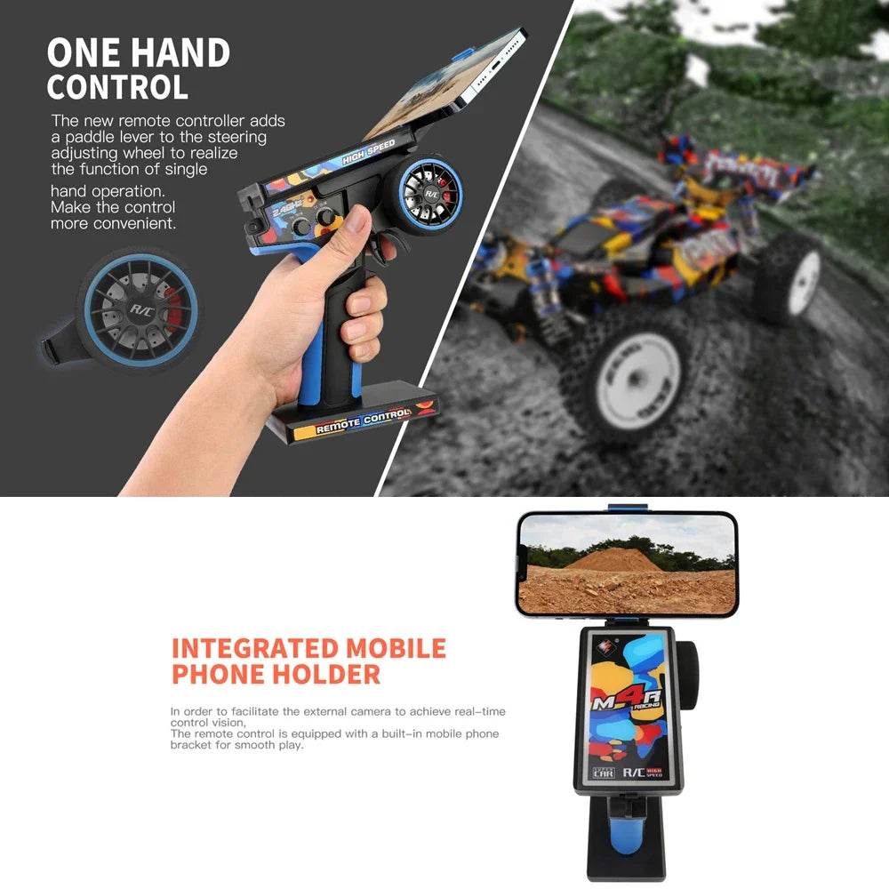 RC 124007 & 124019 High-Speed 1:12 Electric 4WD RC Racing Cars - 75KM/H & 55KM/H Drift Crawler with 3000mAh Battery - ToylandEU