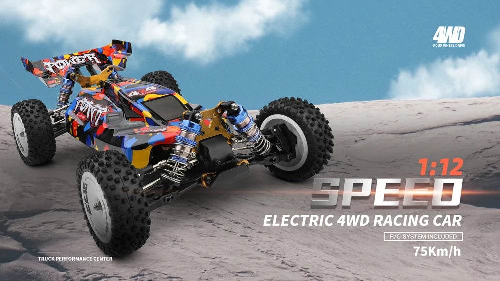 RC 124007 & 124019 High-Speed 1:12 Electric 4WD RC Racing Cars - 75KM/H & 55KM/H Drift Crawler with 3000mAh Battery - ToylandEU