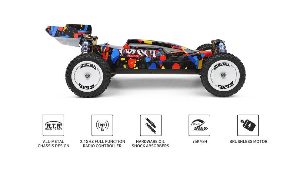 RC 124007 & 124019 High-Speed 1:12 Electric 4WD RC Racing Cars - 75KM/H & 55KM/H Drift Crawler with 3000mAh Battery - ToylandEU