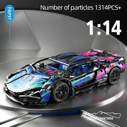 RC 1314PCS Remote-Controlled Super Car Building Kit for Teens & Adults - ToylandEU