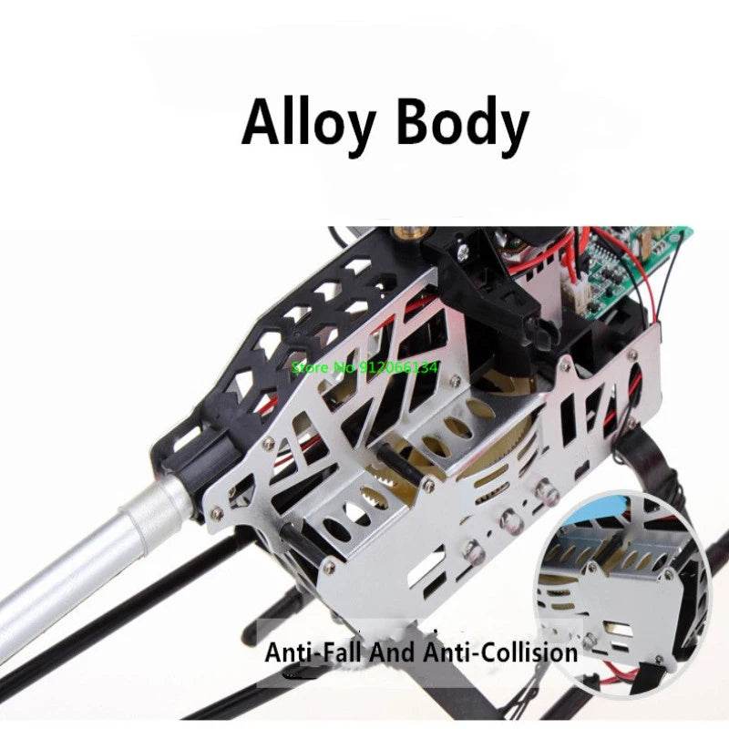 RC 150M Remote Control Large Alloy Electric Helicopter Drone Toy with LED Lights and Anti-Fall Design - ToylandEU