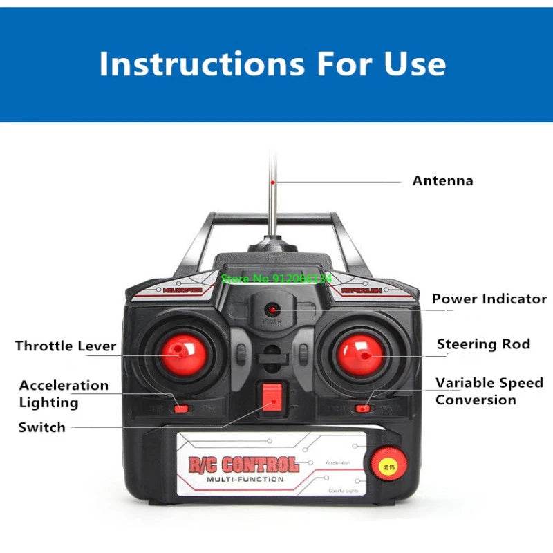 RC 150M Remote Control Large Alloy Electric Helicopter Drone Toy with LED Lights and Anti-Fall Design - ToylandEU