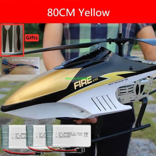 RC 150M Remote Control Large Alloy Electric Helicopter Drone Toy with LED Lights and Anti-Fall Design - ToylandEU