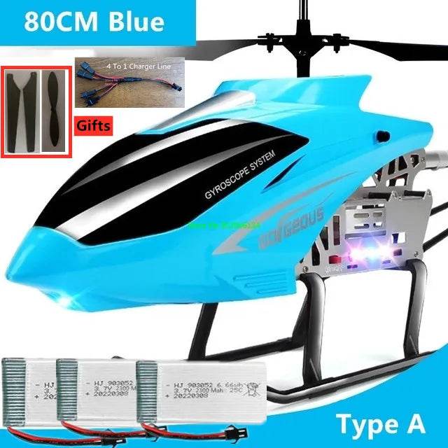 RC 150M Remote Control Large Alloy Electric Helicopter Drone Toy with LED Lights and Anti-Fall Design - ToylandEU