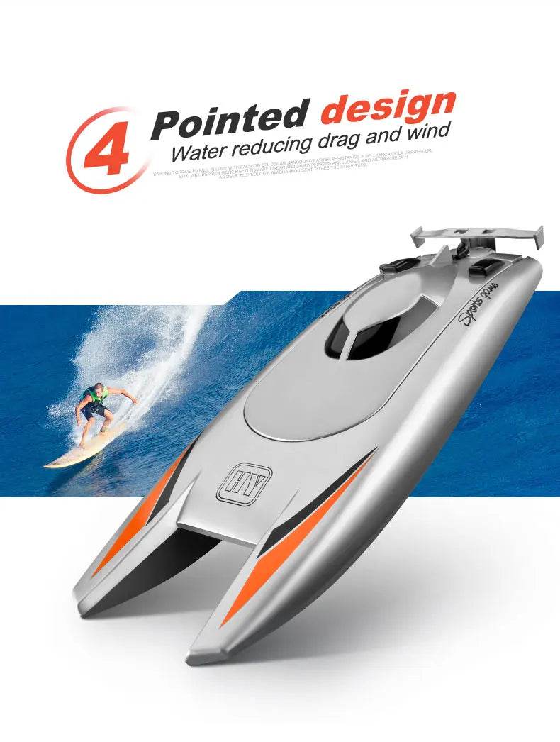 RC 2.4G High-Speed Remote Control Racing Boat with Double Motors - Waterproof Professional Speedboat 805 Toy for Boys - ToylandEU
