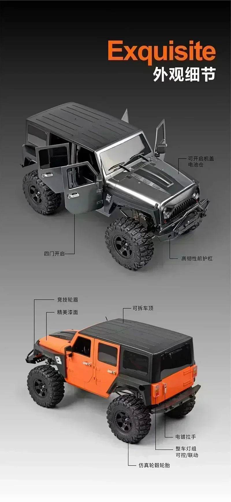 RC 2025 1/10 Scale Mn222 4WD Off-Road Remote Control Climbing Car - Perfect Gift for Boys and Kids - ToylandEU
