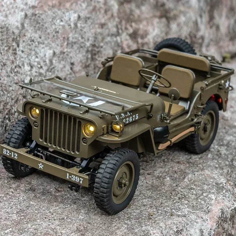 RC 2025 1:12 Scale 1941 Willys MB RC Crawler Jeep - 4WD Ready-to-Run Military Buggy for Adults and Kids - ToylandEU