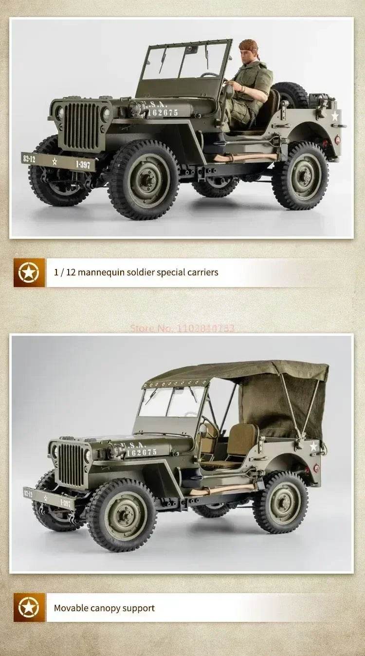 RC 2025 1:12 Scale 1941 Willys MB RC Crawler Jeep - 4WD Ready-to-Run Military Buggy for Adults and Kids - ToylandEU