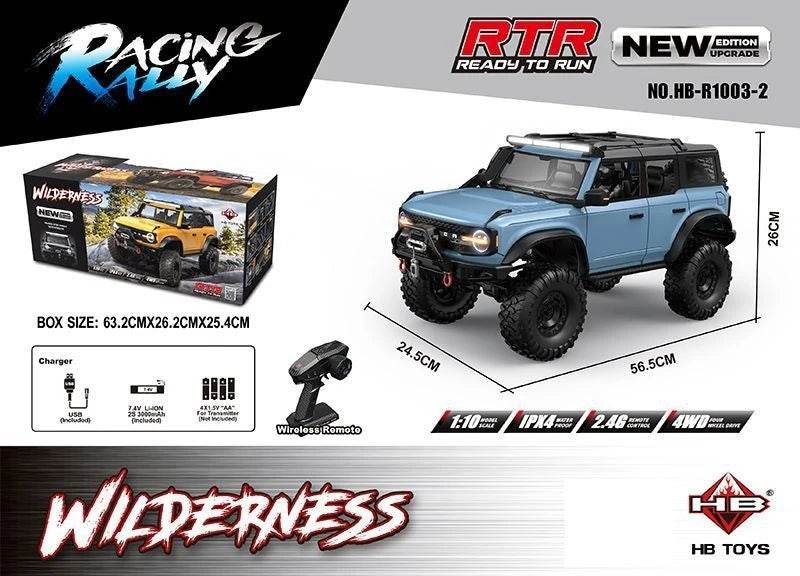 RC 2025 R1001 Enhanced Off-Road Simulation Ford Mustang 1:10 RC Vehicle with Four-Wheel Drive - ToylandEU