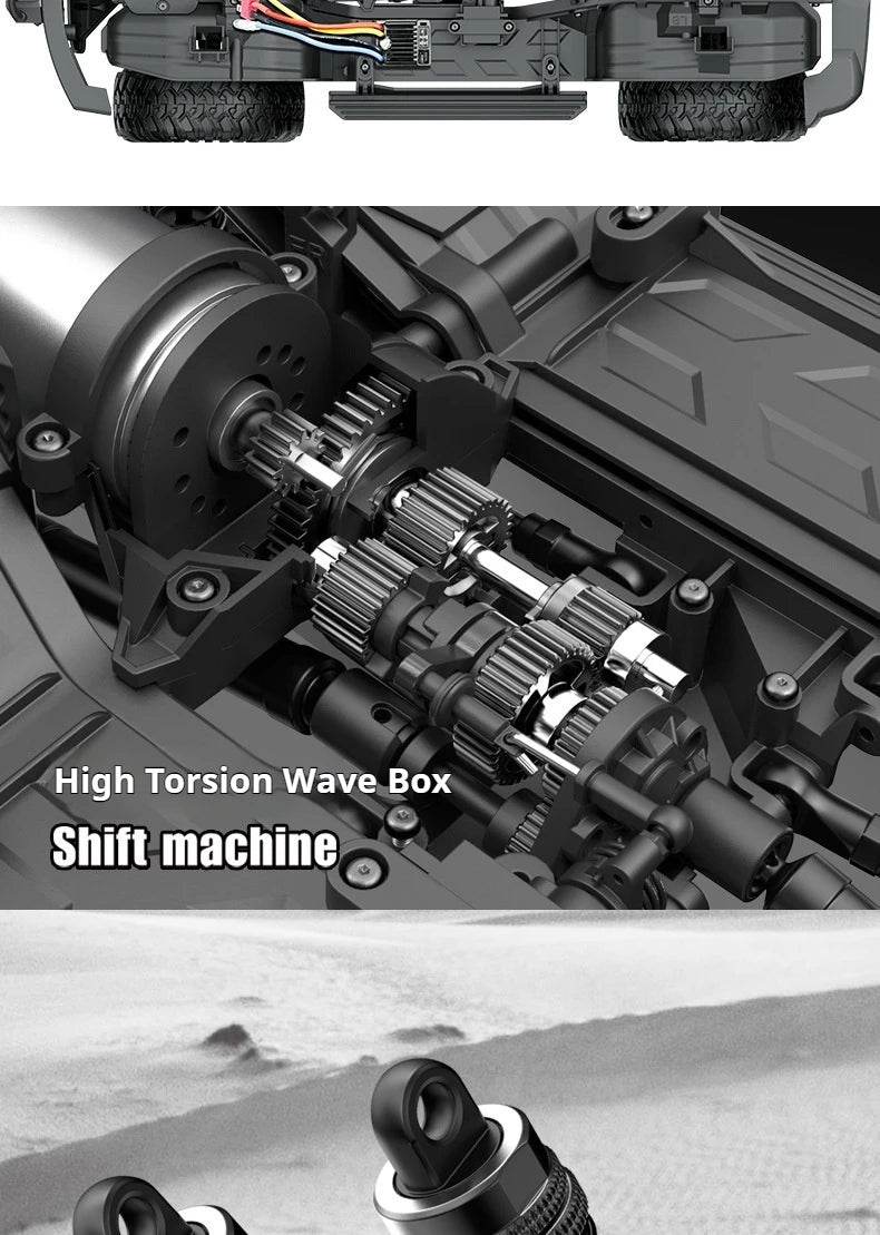 RC 2025 R1001 Enhanced Off-Road Simulation Ford Mustang 1:10 RC Vehicle with Four-Wheel Drive - ToylandEU