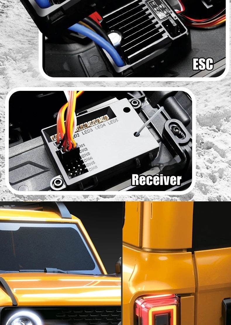 RC 2025 R1001 Enhanced Off-Road Simulation Ford Mustang 1:10 RC Vehicle with Four-Wheel Drive - ToylandEU