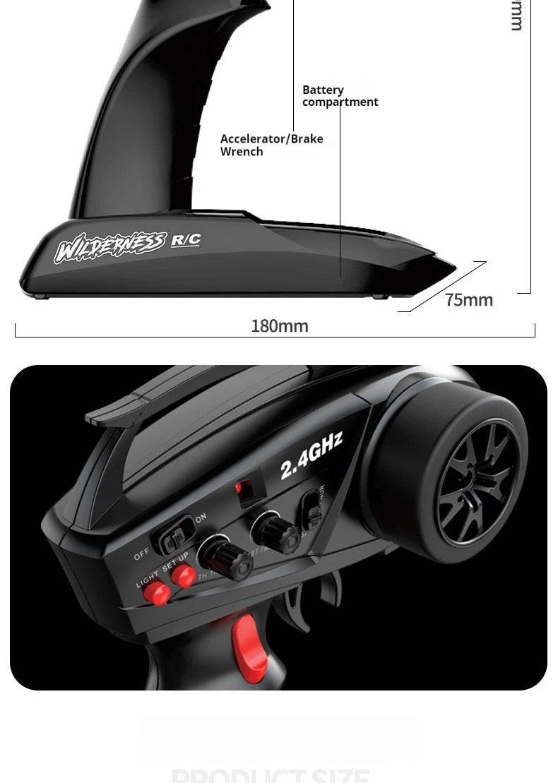 RC 2025 R1001 Enhanced Off-Road Simulation Ford Mustang 1:10 RC Vehicle with Four-Wheel Drive - ToylandEU