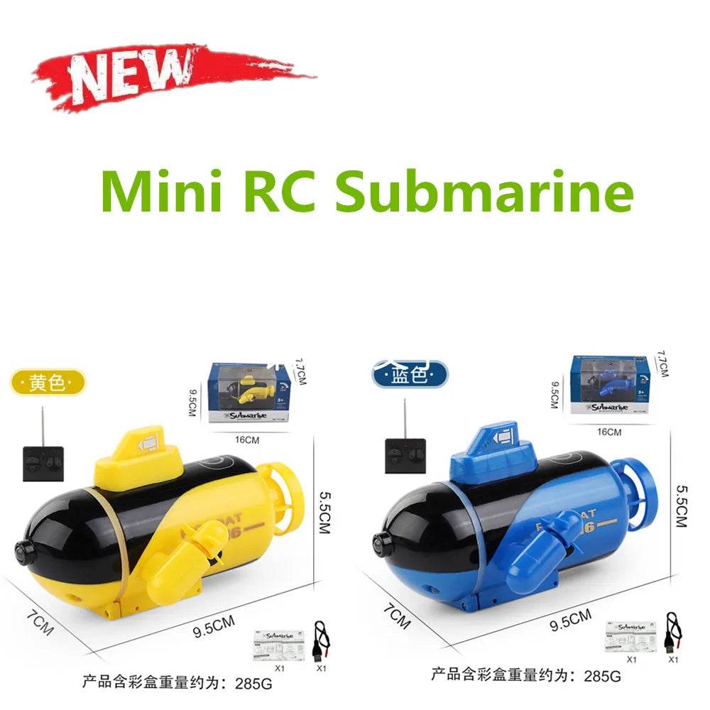 RC 2025 Upgraded Mini RC Submarine - Waterproof & Rechargeable Diving Toy for Kids - Perfect Gift Simulation Model - ToylandEU