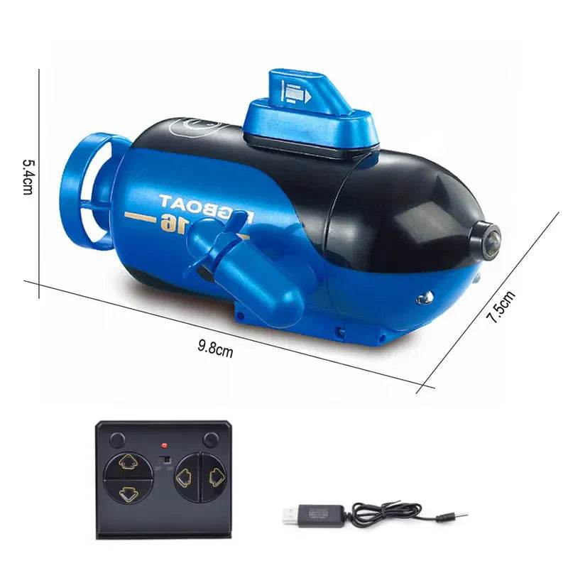 RC 2025 Upgraded Mini RC Submarine - Waterproof & Rechargeable Diving Toy for Kids - Perfect Gift Simulation Model - ToylandEU