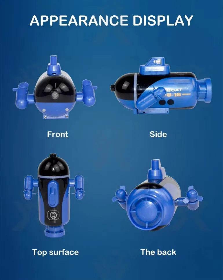 RC 2025 Upgraded Mini RC Submarine - Waterproof & Rechargeable Diving Toy for Kids - Perfect Gift Simulation Model - ToylandEU