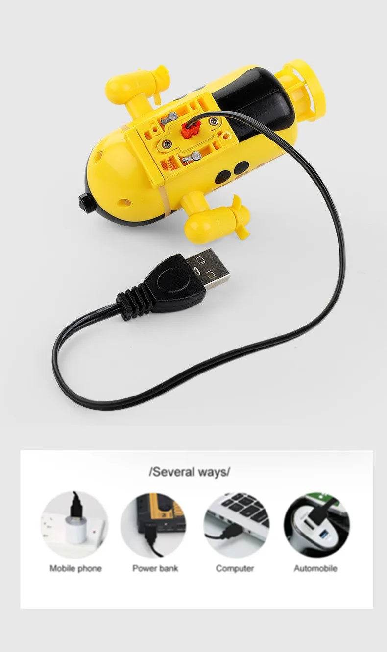 RC 2025 Upgraded Mini RC Submarine - Waterproof & Rechargeable Diving Toy for Kids - Perfect Gift Simulation Model - ToylandEU