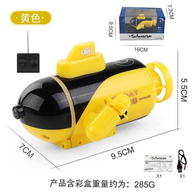 RC 2025 Upgraded Mini RC Submarine - Waterproof & Rechargeable Diving Toy for Kids - Perfect Gift Simulation Model - ToylandEU