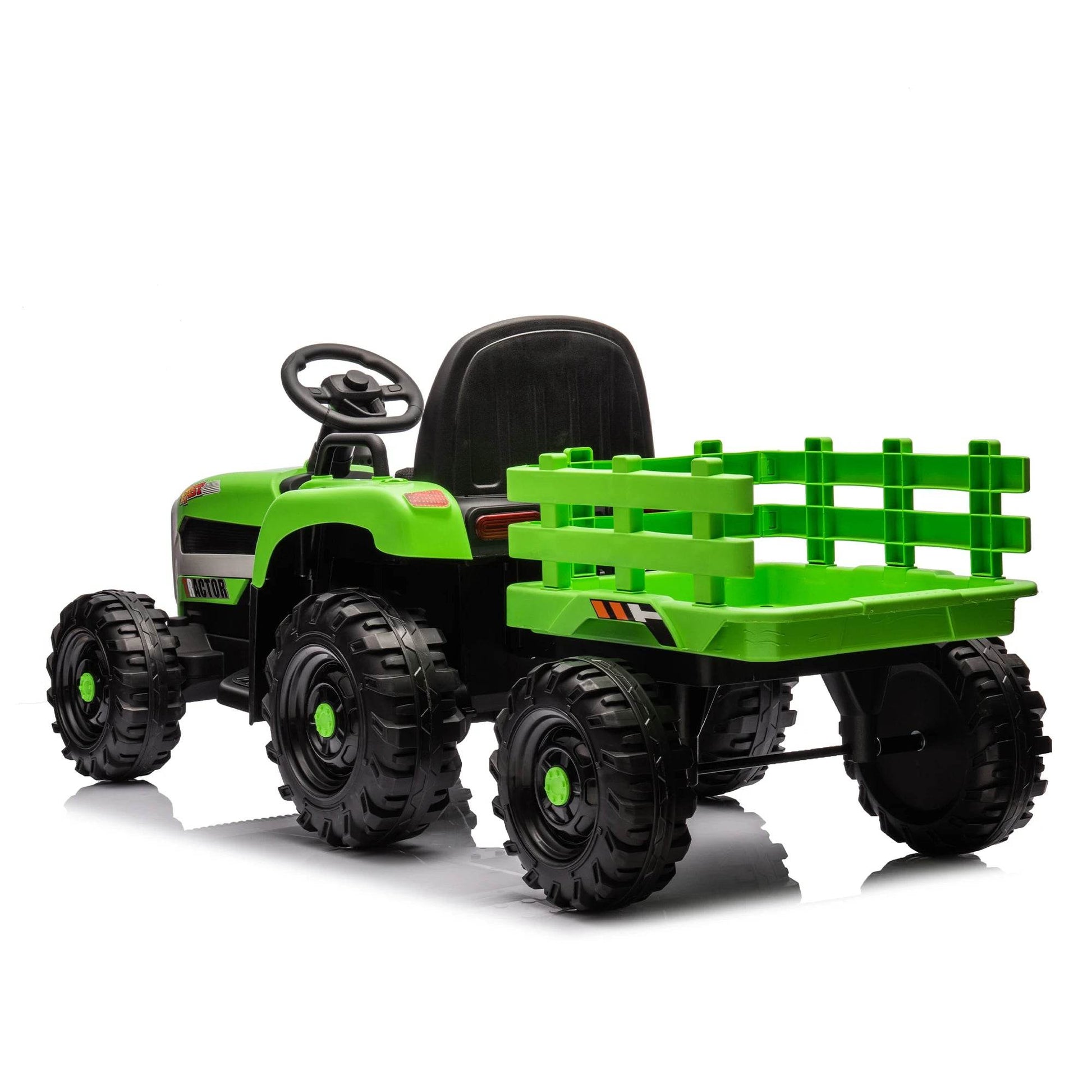 RC 24V Electric Ride-On Tractor with Remote Control & Trailer for Kids - ToylandEU