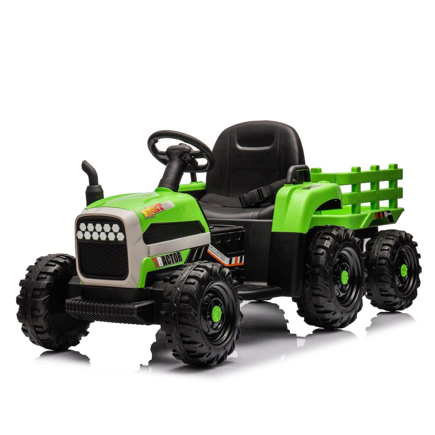 RC 24V Electric Ride-On Tractor with Remote Control & Trailer for Kids - ToylandEU