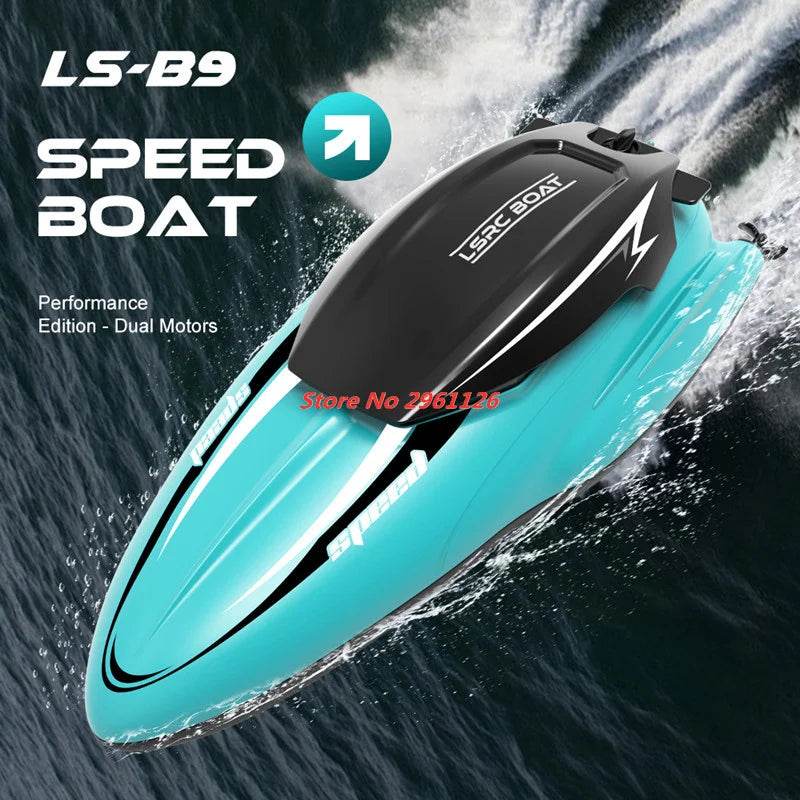 RC 25KM/H Waterproof Rechargeable Electric Remote Control Speedboat - 100M Range, 30 Min Flight Time, Ideal Summer Water Toy for Ages 14+ - ToylandEU