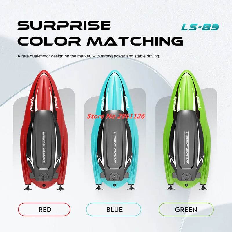 RC 25KM/H Waterproof Rechargeable Electric Remote Control Speedboat - 100M Range, 30 Min Flight Time, Ideal Summer Water Toy for Ages 14+ - ToylandEU