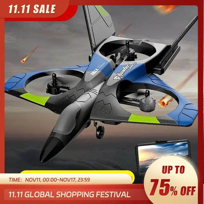 RC 4K UHD Remote-Controlled Foam Glider Airplane for Aerial Fun - ToylandEU