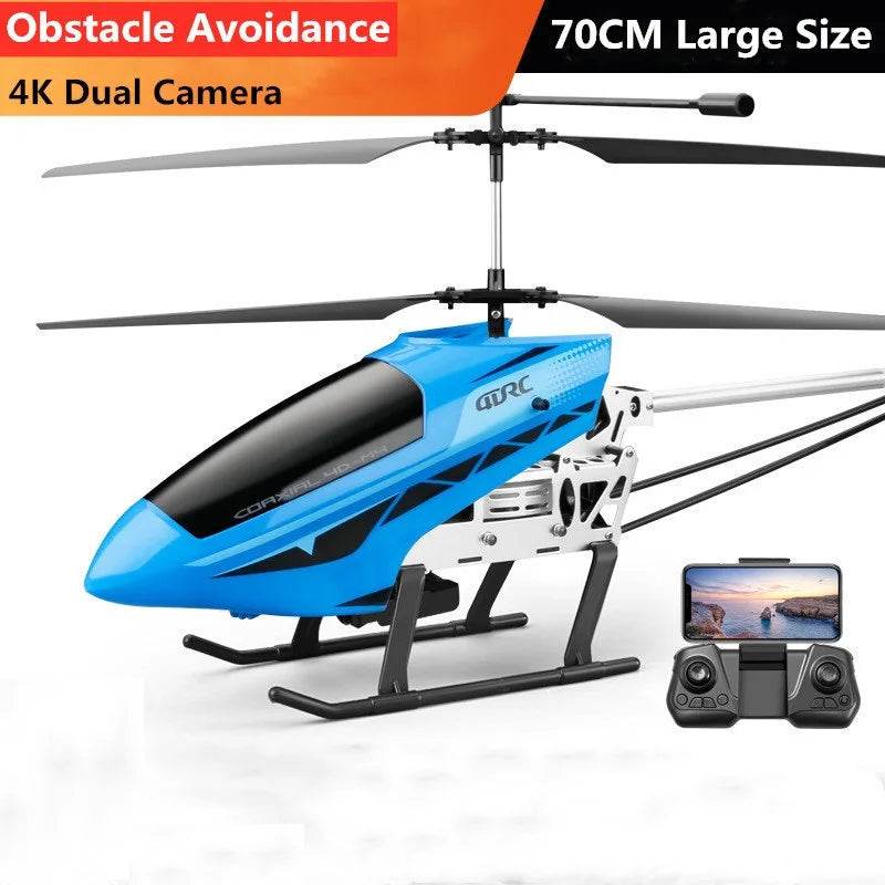 RC 4K WiFi FPV RC Helicopter with LED Lights & Obstacle Avoidance for Kids - ToylandEU