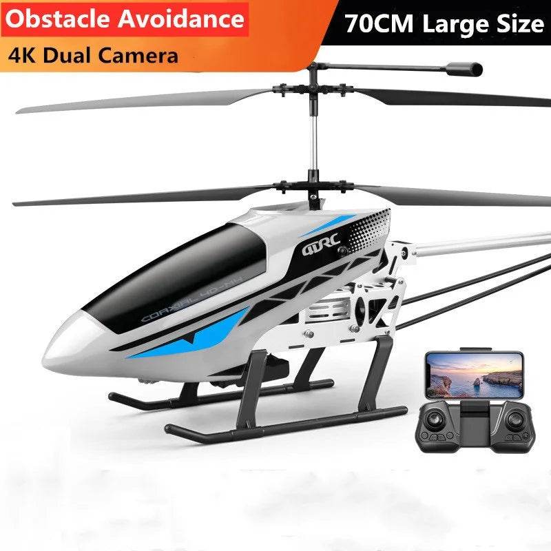 RC 4K WiFi FPV RC Helicopter with LED Lights & Obstacle Avoidance for Kids - ToylandEU