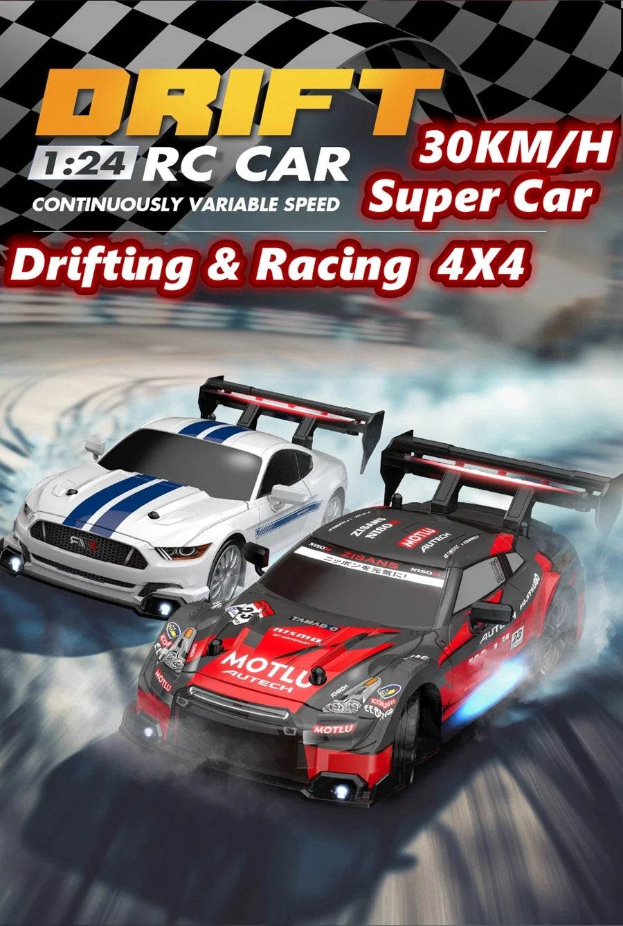 RC 4WD Remote Control Drift Car GTRPRO AE86PRO 1:24 Scale 4x4 Racing Truck - Perfect Gift for Kids and Adults - ToylandEU