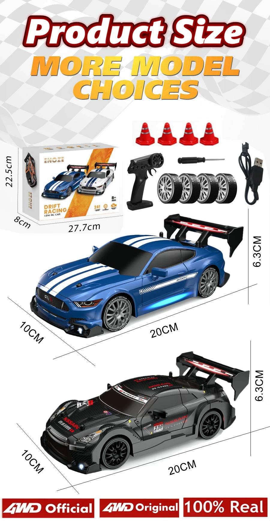 RC 4WD Remote Control Drift Car GTRPRO AE86PRO 1:24 Scale 4x4 Racing Truck - Perfect Gift for Kids and Adults - ToylandEU