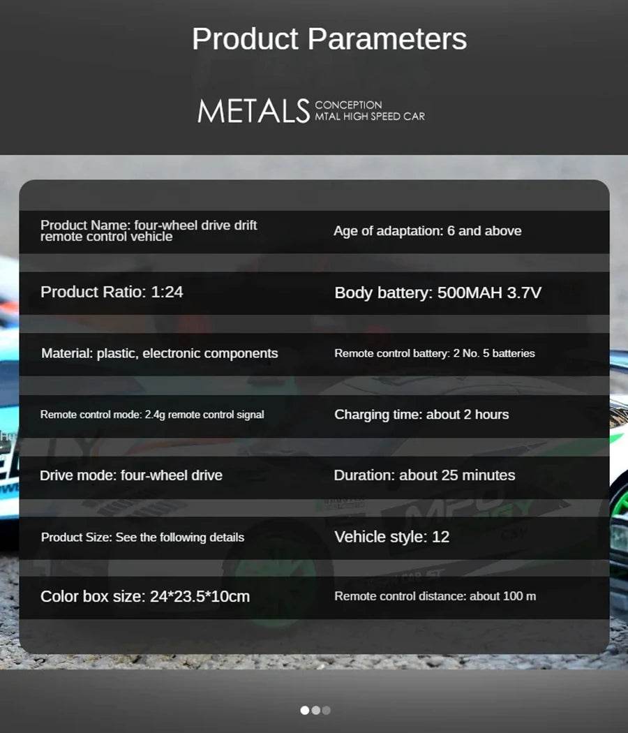 RC 4WD Remote Control Drift Car GTRPRO AE86PRO 1:24 Scale 4x4 Racing Truck - Perfect Gift for Kids and Adults - ToylandEU