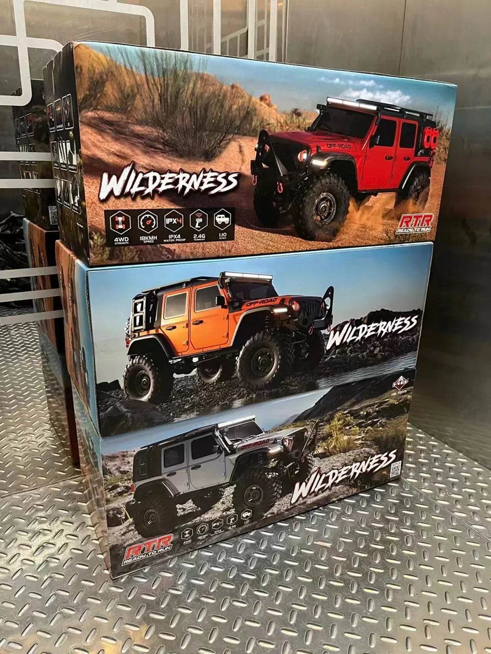 RC 4WD Remote Control Rock Crawler - 1/10 Scale Off-Road RC Climbing Car with Proportional Control and LED Lights - ToylandEU