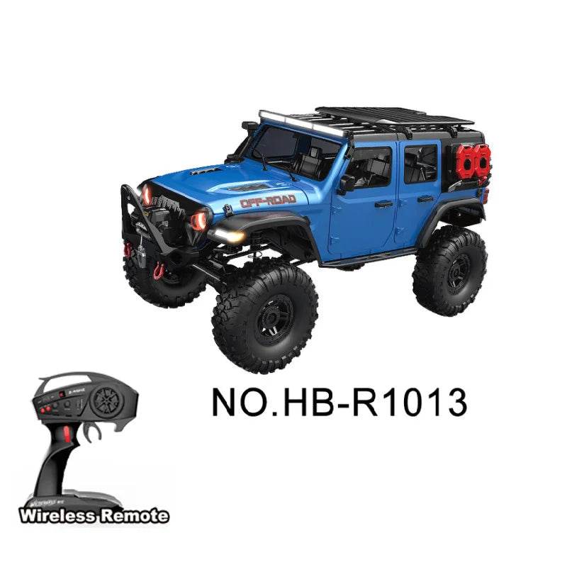 RC 4WD Remote Control Rock Crawler - 1/10 Scale Off-Road RC Climbing Car with Proportional Control and LED Lights - ToylandEU