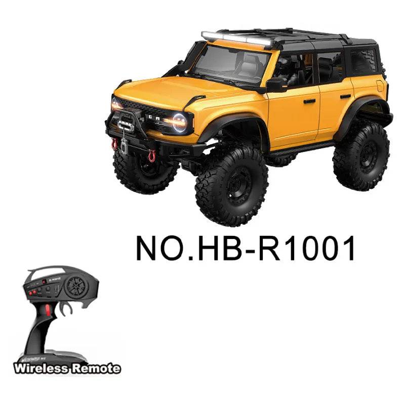RC 4WD Remote Control Rock Crawler - 1/10 Scale Off-Road RC Climbing Car with Proportional Control and LED Lights - ToylandEU