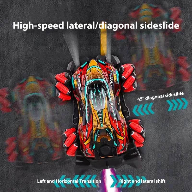 RC 4WD Remote Control Stunt Car with Gesture Control, LED Lights, and Music - 2.4G Drift Racing Toy for Kids - ToylandEU