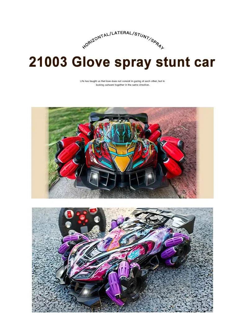 RC 4WD Remote Control Stunt Car with Gesture Control, LED Lights, and Music - 2.4G Drift Racing Toy for Kids - ToylandEU