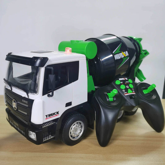 RC 9CH Remote Control Excavator Tanker Truck with Rechargeable Battery - ToylandEU
