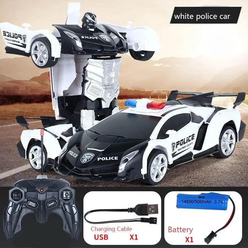  RC Adaptable RC Police Car & Robot - Ultimate 2-in-1 Toy for Kids -  ToylandEU™