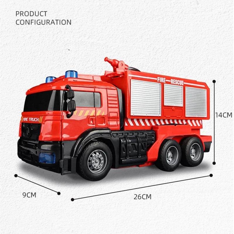 RC Adaptable Remote Control Fire Truck Toy with Water Spray & Lights - ToylandEU
