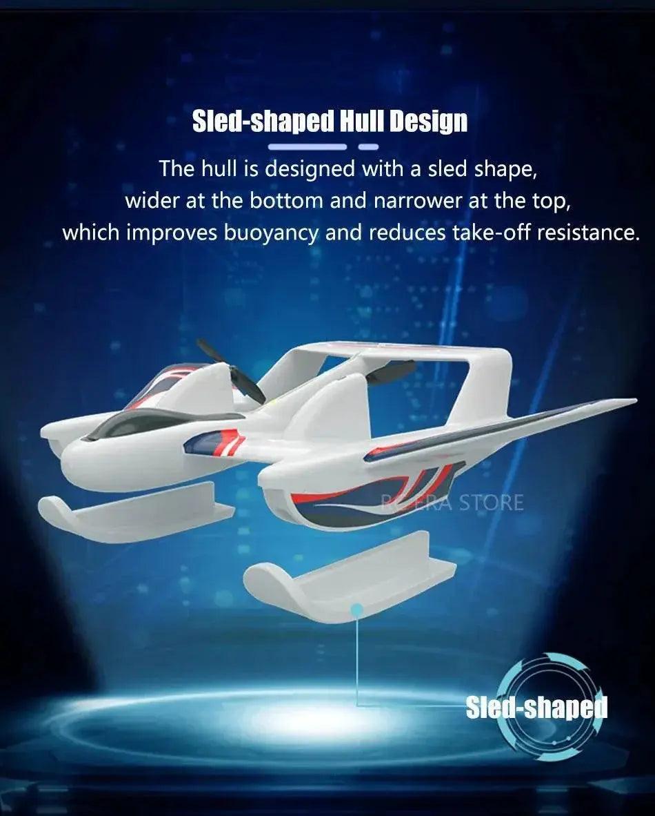  RC Amphibious EPP Foam RC Glider Aircraft with Gyro Stabilization and LED Lights - 2.4G Remote Control Airplane -  ToylandEU™