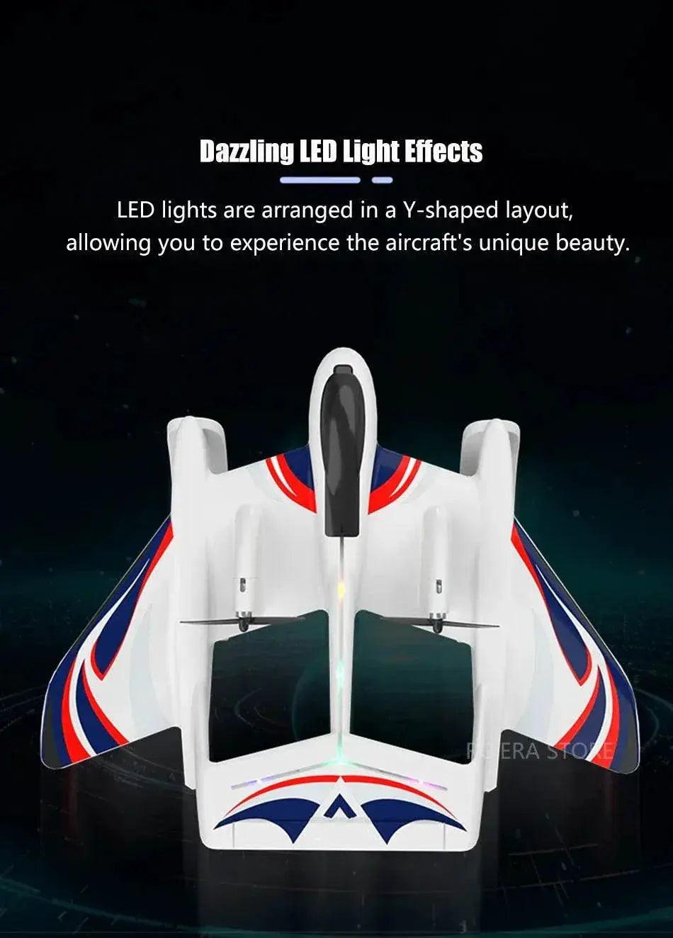  RC Amphibious EPP Foam RC Glider Aircraft with Gyro Stabilization and LED Lights - 2.4G Remote Control Airplane -  ToylandEU™
