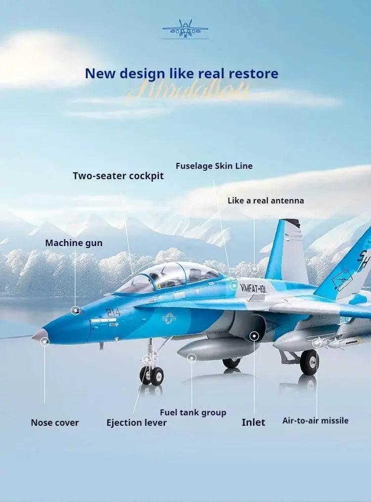  RC FMS 64mm F-18 Ducted Jet RC Fighter Aircraft - Remote Control Foam Airplane for Adults - Custom Gift Toy -  ToylandEU™