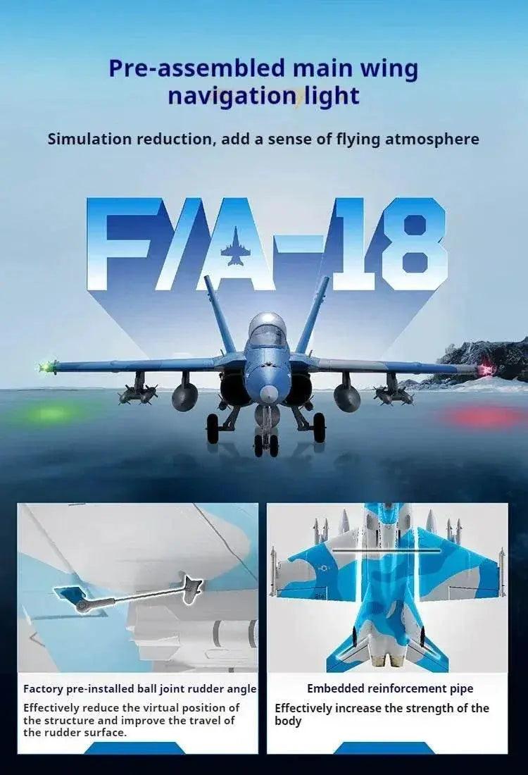  RC FMS 64mm F-18 Ducted Jet RC Fighter Aircraft - Remote Control Foam Airplane for Adults - Custom Gift Toy -  ToylandEU™