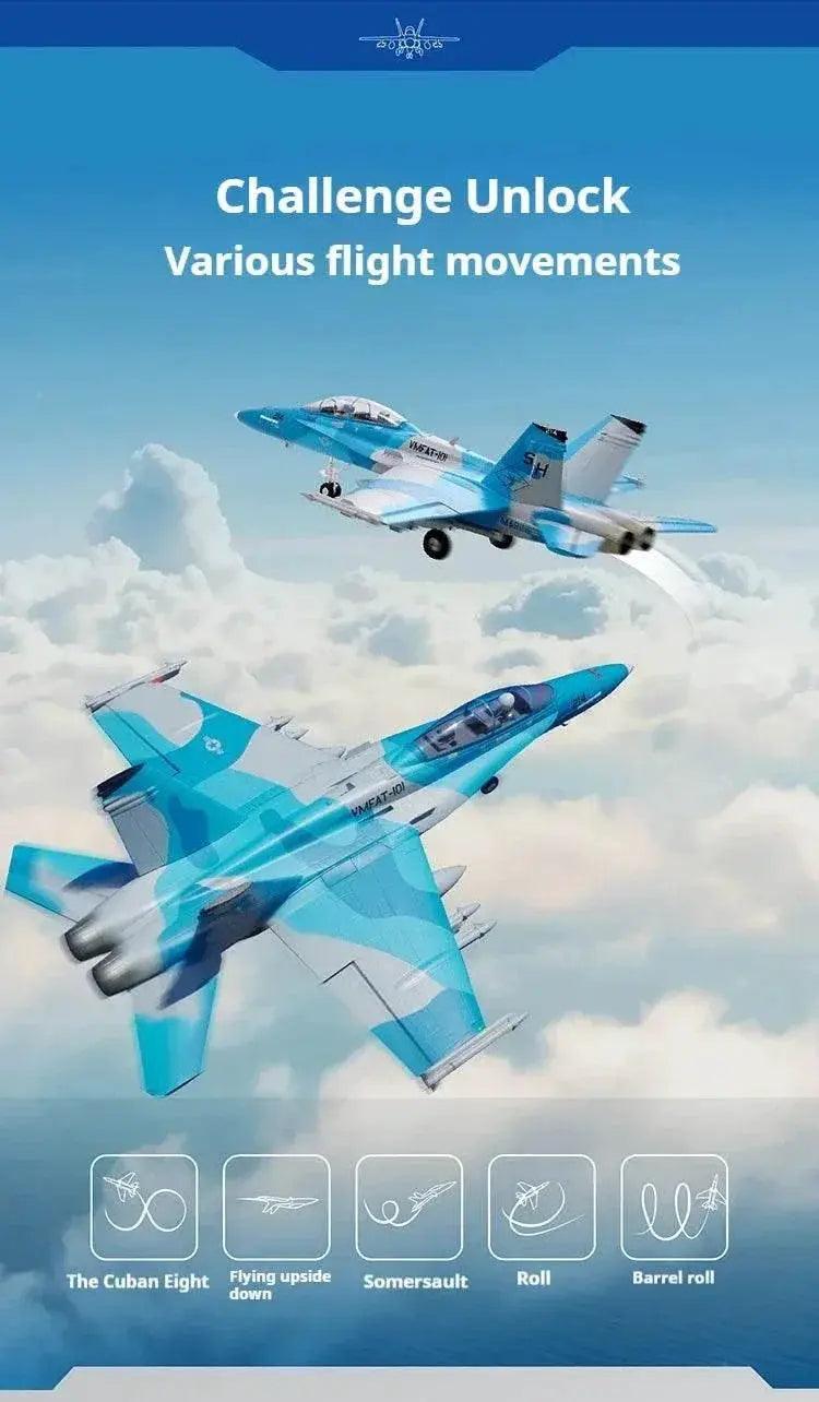  RC FMS 64mm F-18 Ducted Jet RC Fighter Aircraft - Remote Control Foam Airplane for Adults - Custom Gift Toy -  ToylandEU™
