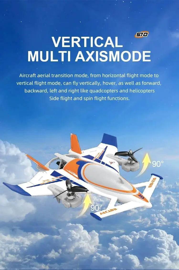  QIDI570 2.4G Remote Control Brushless Motor 3-Axis Vector 8-Channel Fixed-Wing Aircraft Model Toy for Children -  ToylandEU™