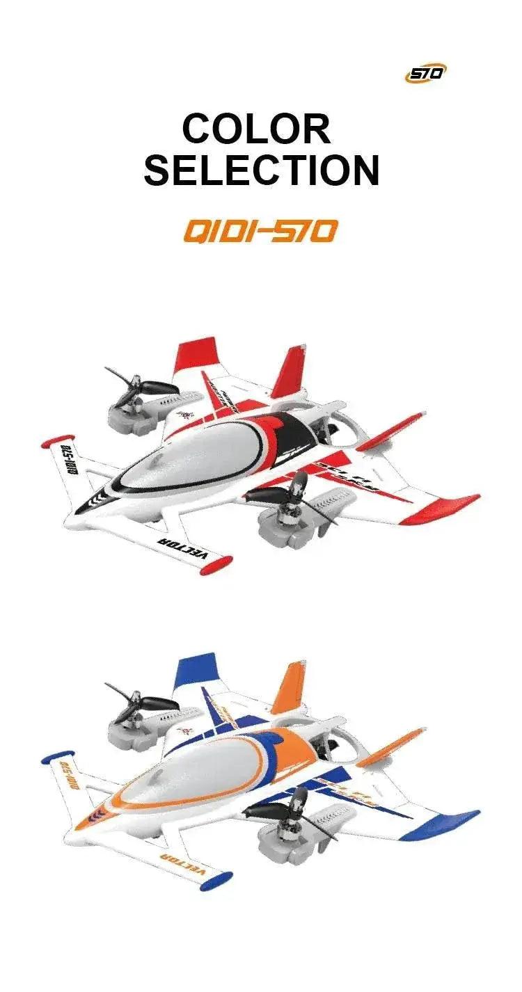  QIDI570 2.4G Remote Control Brushless Motor 3-Axis Vector 8-Channel Fixed-Wing Aircraft Model Toy for Children -  ToylandEU™