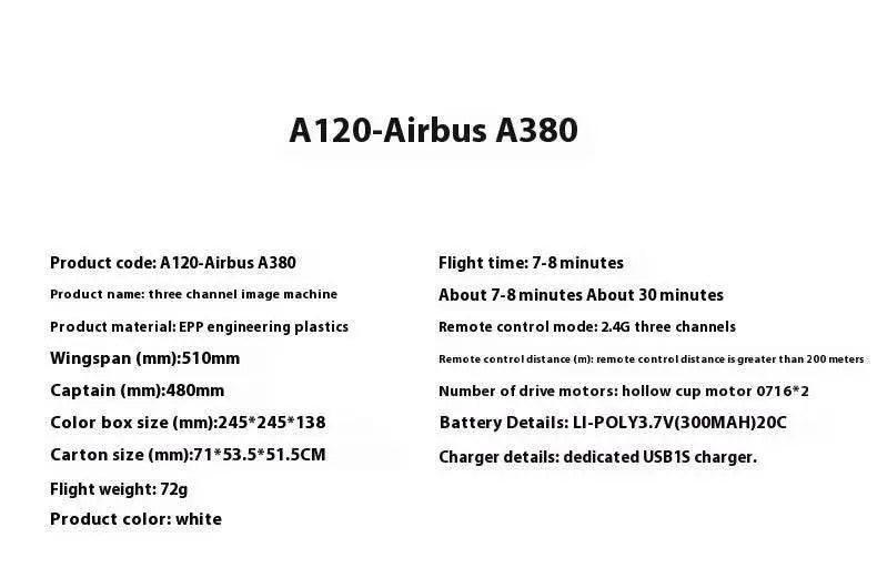  RC Remote Control A380 Airbus Model Aircraft - 2.4GHz 3-Channel RC Glider for Kids - Perfect Christmas Gift! -  ToylandEU™