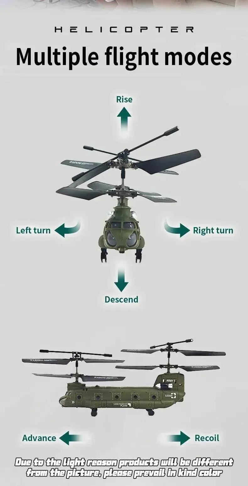  RC Remote Control Chinook CH-47 Helicopter Model S026H - 2.4G Double Paddle Transport Aircraft for Kids & Boys -  ToylandEU™